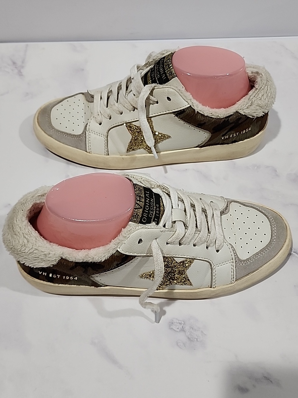 VINTAGE HAVANA Caliope Platform Sneaker White Very cool design faur